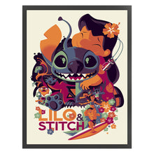 Load image into Gallery viewer, Huancan - Stitch Lilo - 40*55CM 11CT 3 Stamped Cross Stitch
