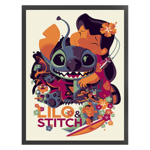 Huancan - Stitch Lilo - 40*55CM 11CT 3 Stamped Cross Stitch