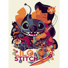 Load image into Gallery viewer, Huancan - Stitch Lilo - 40*55CM 11CT 3 Stamped Cross Stitch
