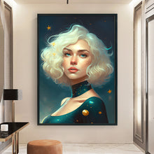 Load image into Gallery viewer, Huancan - White-Haired Beauty - 40*60CM 11CT 3 Stamped Cross Stitch
