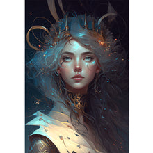 Load image into Gallery viewer, Huancan - Silver-Haired Beauty - 40*60CM 11CT 3 Stamped Cross Stitch
