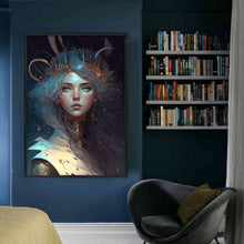 Load image into Gallery viewer, Huancan - Silver-Haired Beauty - 40*60CM 11CT 3 Stamped Cross Stitch
