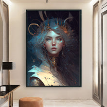 Load image into Gallery viewer, Huancan - Silver-Haired Beauty - 40*60CM 11CT 3 Stamped Cross Stitch
