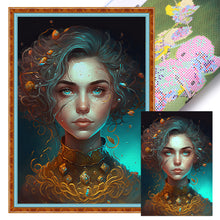 Load image into Gallery viewer, Huancan - Curly-Haired Beauty - 40*60CM 11CT 3 Stamped Cross Stitch
