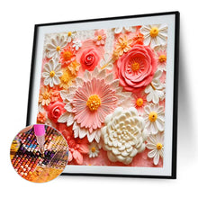 Load image into Gallery viewer, Embroidered Pink Flowers 40*40CM(Canvas) Full Round Drill Diamond Painting
