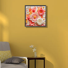 Load image into Gallery viewer, Embroidered Pink Flowers 40*40CM(Canvas) Full Round Drill Diamond Painting
