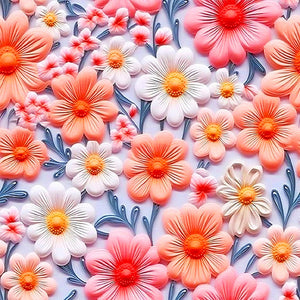Embroidered Small Flowers 40*40CM(Canvas) Full Round Drill Diamond Painting