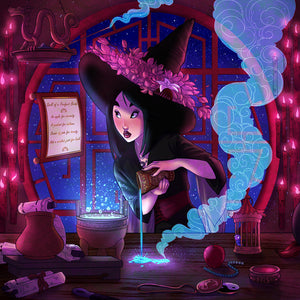 Mulan Witch Mixing Potions 50*50CM(Canvas) Full Round Drill Diamond Painting