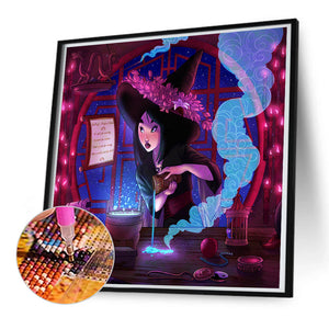 Mulan Witch Mixing Potions 50*50CM(Canvas) Full Round Drill Diamond Painting