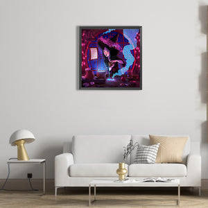 Mulan Witch Mixing Potions 50*50CM(Canvas) Full Round Drill Diamond Painting