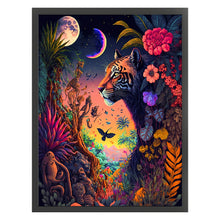 Load image into Gallery viewer, Huancan - Tiger In The Jungle - 50*65CM 11CT 3 Stamped Cross Stitch
