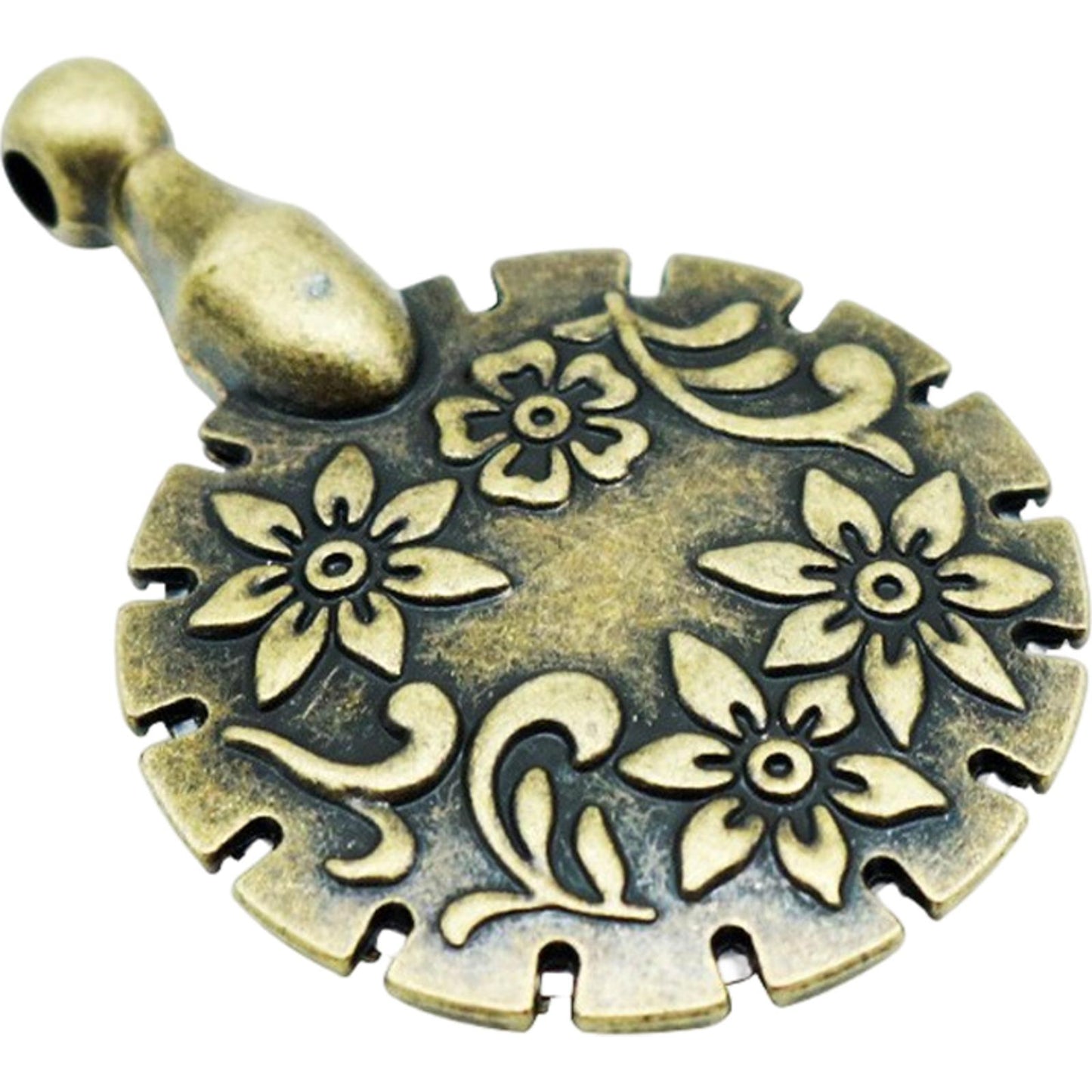 Cross Stitch Bronze Thread Cutter Pendant Antique Thread Cutter (Bronze Colour)