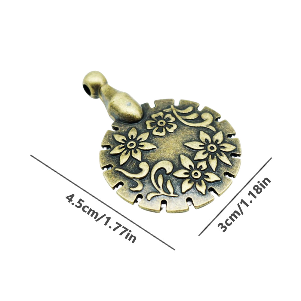 Cross Stitch Bronze Thread Cutter Pendant Antique Thread Cutter (Bronze Colour)