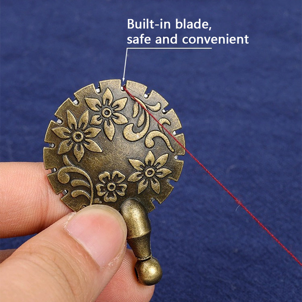 Cross Stitch Bronze Thread Cutter Pendant Antique Thread Cutter (Bronze Colour)
