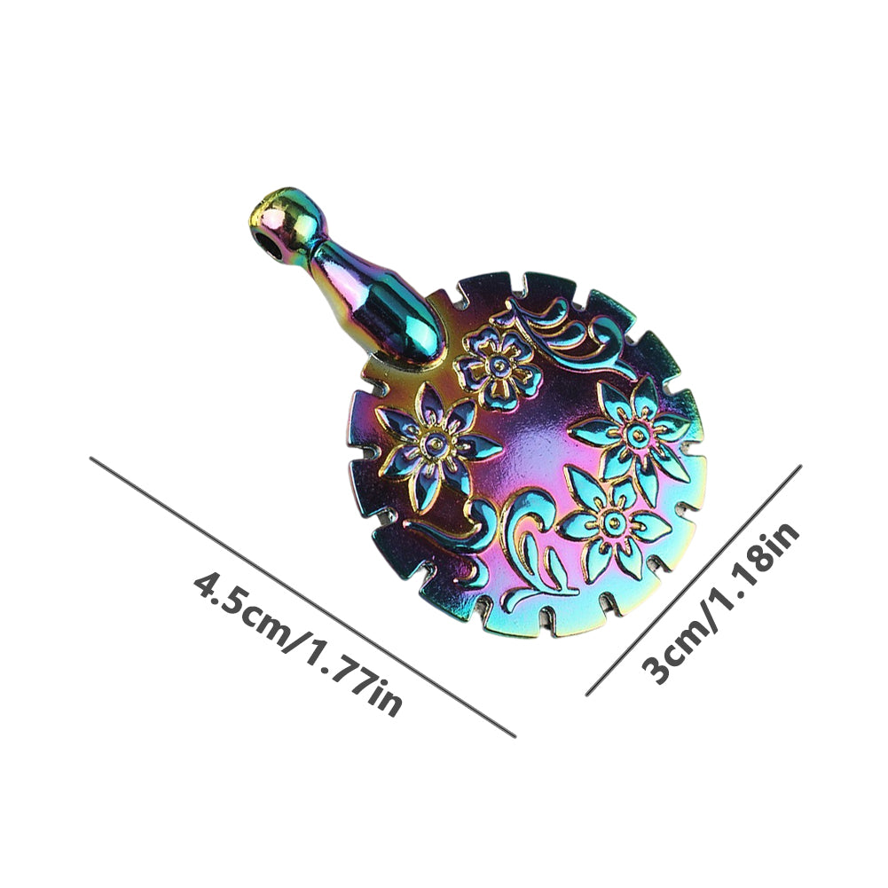 Cross Stitch Bronze Thread Cutter Pendant Antique Thread Cutter (Technicolor)