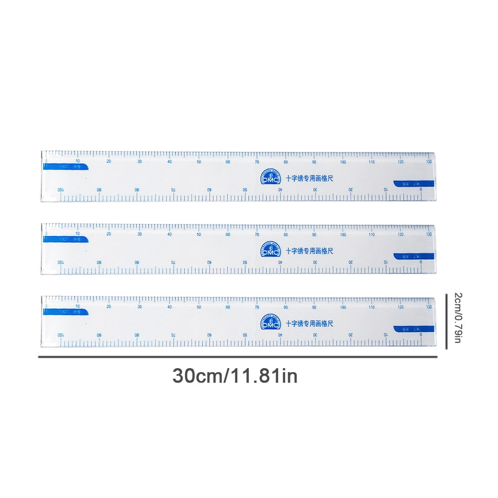 Cross Stitch Gauge Plastic Cross Stitch Reference Ruler Cross-Stitch Accessories