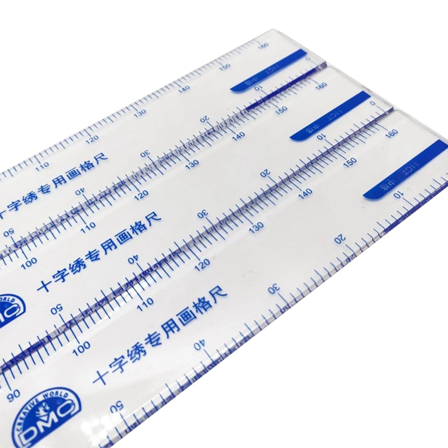 Cross Stitch Gauge Plastic Cross Stitch Reference Ruler Cross-Stitch Accessories