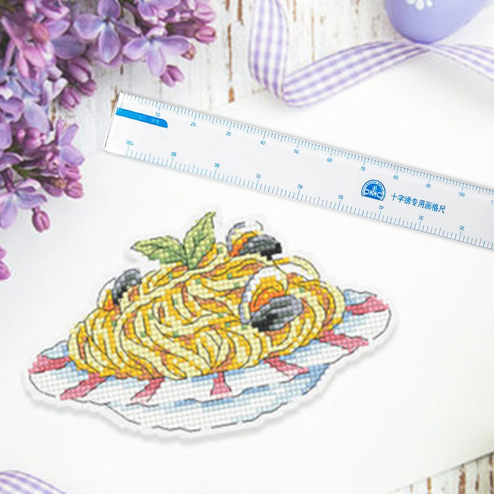 Cross Stitch Gauge Plastic Cross Stitch Reference Ruler Cross-Stitch Accessories