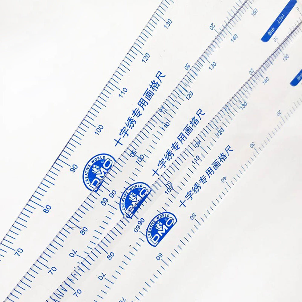 Cross Stitch Gauge Plastic Cross Stitch Reference Ruler Cross-Stitch Accessories