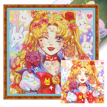 Load image into Gallery viewer, Huancan - Sailor Moon Sailor Moon - 50*50CM 11CT 3 Stamped Cross Stitch
