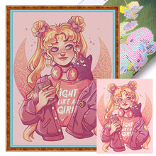 Load image into Gallery viewer, Huancan - Sailor Moon Sailor Moon - 50*65CM 11CT 3 Stamped Cross Stitch
