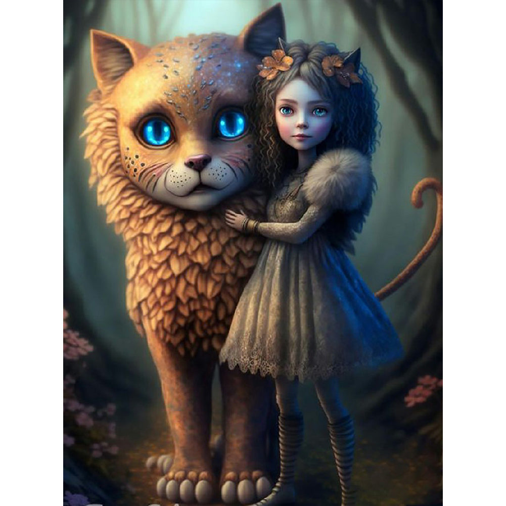 Girl 30*40CM(Canvas) Full Round Drill Diamond Painting