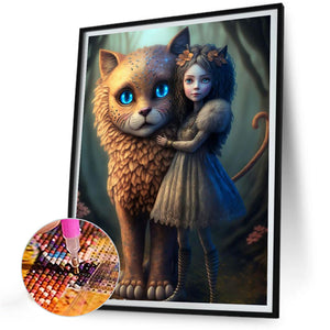 Girl 30*40CM(Canvas) Full Round Drill Diamond Painting