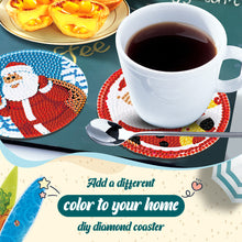 Load image into Gallery viewer, 6PCS Christmas Acrylic Diamond Art Coasters with Holder (Christmas Edition)
