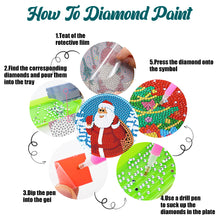 Load image into Gallery viewer, 6PCS Christmas Acrylic Diamond Art Coasters with Holder (Christmas Edition)
