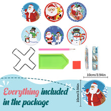 Load image into Gallery viewer, 6PCS Christmas Acrylic Diamond Art Coasters with Holder (Christmas Edition)
