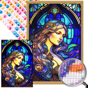 Statue Of The Virgin Mary 40*60CM(Picture) Full Round Drill Diamond Painting