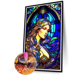 Statue Of The Virgin Mary 40*60CM(Picture) Full Round Drill Diamond Painting