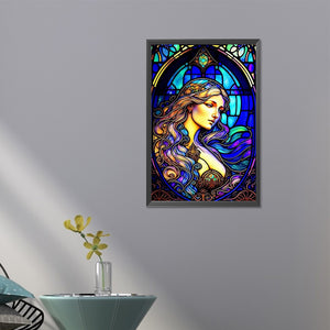 Statue Of The Virgin Mary 40*60CM(Picture) Full Round Drill Diamond Painting