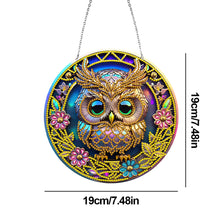 Load image into Gallery viewer, DIY Crystal Diamond Pendant Single-sided 5D Round for Home Garden (Owl)
