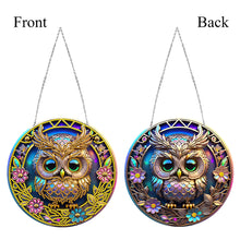 Load image into Gallery viewer, DIY Crystal Diamond Pendant Single-sided 5D Round for Home Garden (Owl)
