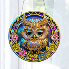 Load image into Gallery viewer, DIY Crystal Diamond Pendant Single-sided 5D Round for Home Garden (Owl)
