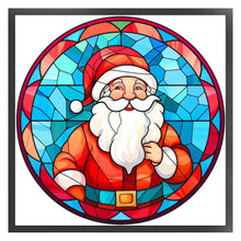 Load image into Gallery viewer, Huancan - Glass Painting - Santa Claus - 20*20CM 18CT 2 Counted Cross Stitch
