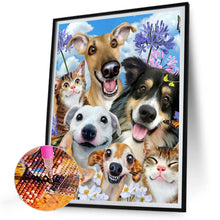 Load image into Gallery viewer, Happy Dog ??Family 30*40CM(Canvas) Full Round Drill Diamond Painting
