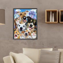 Load image into Gallery viewer, Happy Dog ??Family 30*40CM(Canvas) Full Round Drill Diamond Painting
