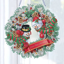 Load image into Gallery viewer, 5D DIY Hanging Wreath Diamond Christmas Diamond Wall Decor Wreath
