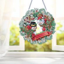 Load image into Gallery viewer, 5D DIY Hanging Wreath Diamond Christmas Diamond Wall Decor Wreath
