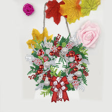 Load image into Gallery viewer, 5D DIY Hanging Wreath Diamond Christmas Diamond Wall Decor Wreath
