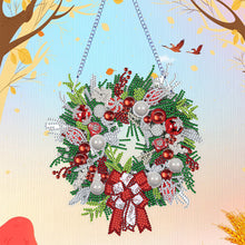 Load image into Gallery viewer, 5D DIY Hanging Wreath Diamond Christmas Diamond Wall Decor Wreath
