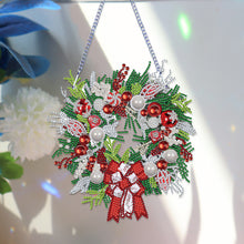 Load image into Gallery viewer, 5D DIY Hanging Wreath Diamond Christmas Diamond Wall Decor Wreath
