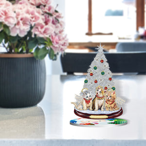 Christmas Tree Crystal Diamond Ornament Handmade Home Decoration (1)