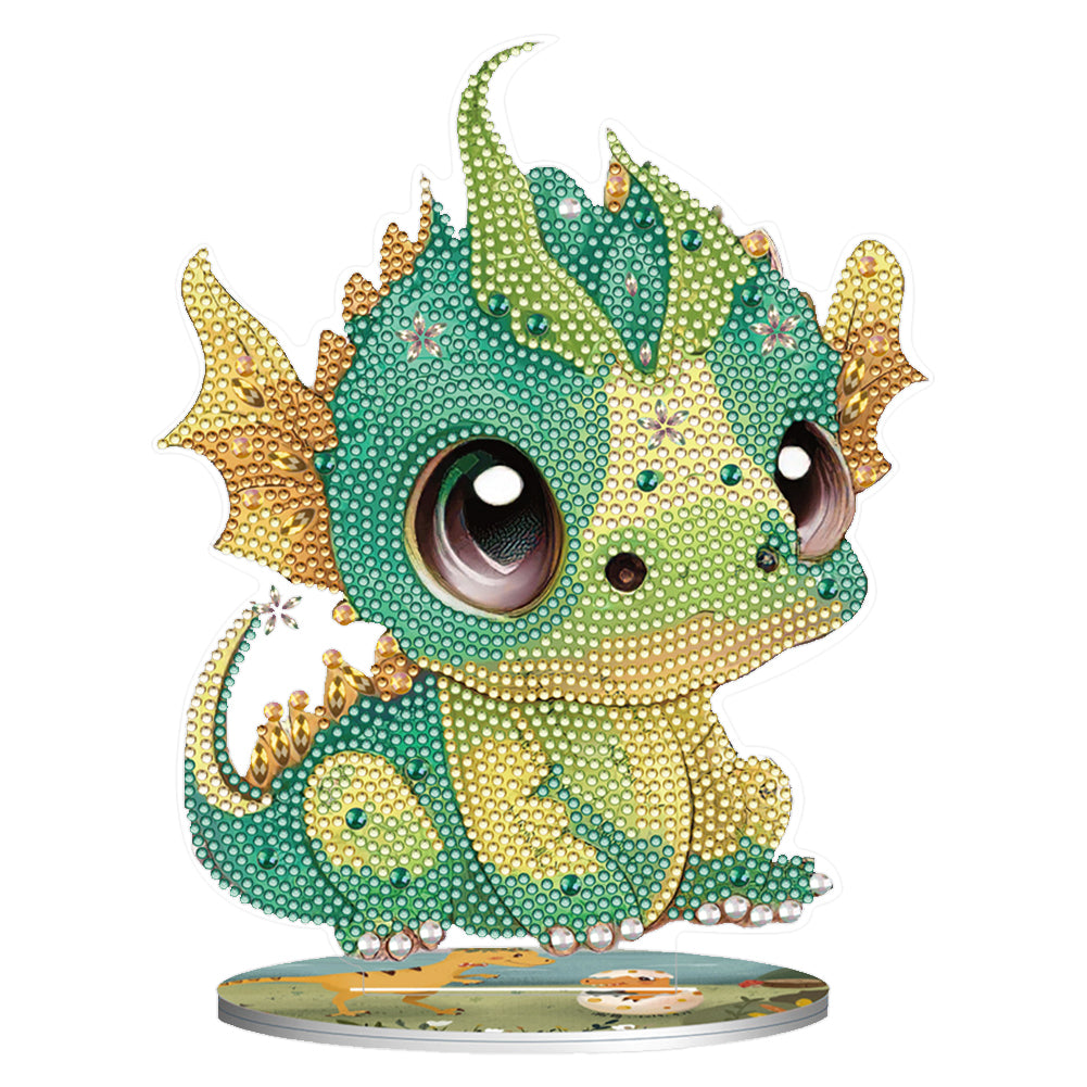 DIY Crystal Diamond Ornament Handmade Dragon Art Craft Acrylic Kids Gift (2)