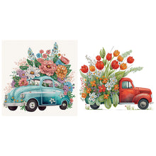 Load image into Gallery viewer, 2PCS Flowers And Cars 30*30CM(Canvas) Partial Special Shaped Drill Diamond Painting
