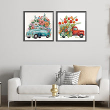 Load image into Gallery viewer, 2PCS Flowers And Cars 30*30CM(Canvas) Partial Special Shaped Drill Diamond Painting
