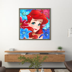 Yishu - Disney - Princess Ariel The Mermaid - 50*50CM 11CT 3 Stamped Cross Stitch
