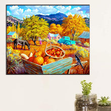Load image into Gallery viewer, Outdoor Autumn Pumpkins 60*50CM(Canvas) Full Round Drill Diamond Painting
